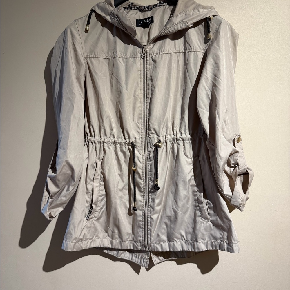 Jones New York women's hooded anorak rain jacket